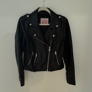 Levi's Women's Classic Black Leather Biker Jacket